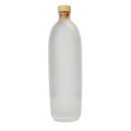 New Coming 16oz Slim Cylinder Frosted Wine Glass Bottle 500ml Juice Bottle Glass With Cork